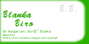 blanka biro business card