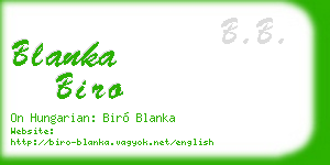 blanka biro business card